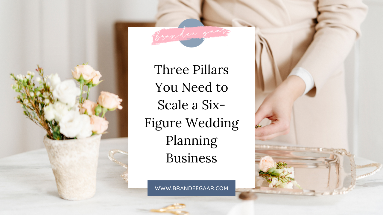 Three Pillars You Need to Scale a Six-Figure Wedding Planning Business