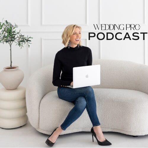 Brandee Gaar with a black long sleeve shirt and blue jeans. She is sitting on a couch with a computer in her lap